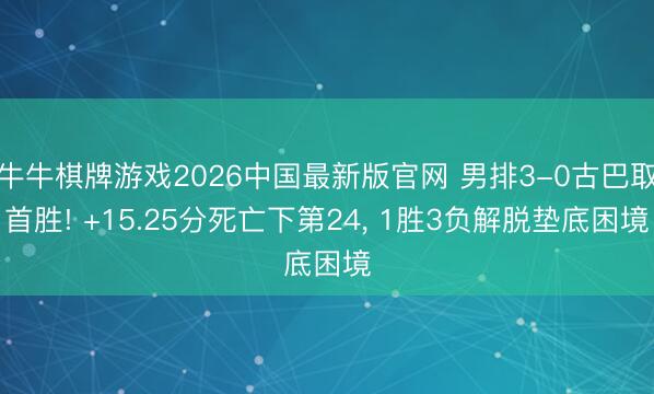 牛牛棋牌游戏2026中国最新版官网 男排3-0古巴取首胜! +15.25分死亡下第24, 1胜3负解脱垫底困境