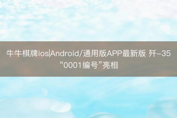 牛牛棋牌ios|Android/通用版APP最新版 歼-35“0001编号”亮相